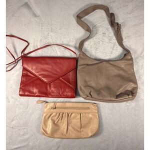 Bundle of 3 Leather‎ Handbag/Clutch/Shoulder Bags